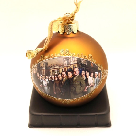 2013 Kurt Adler Downtown Abby Glass Globe Christmas Ornament Gold - Picture 7 of 13